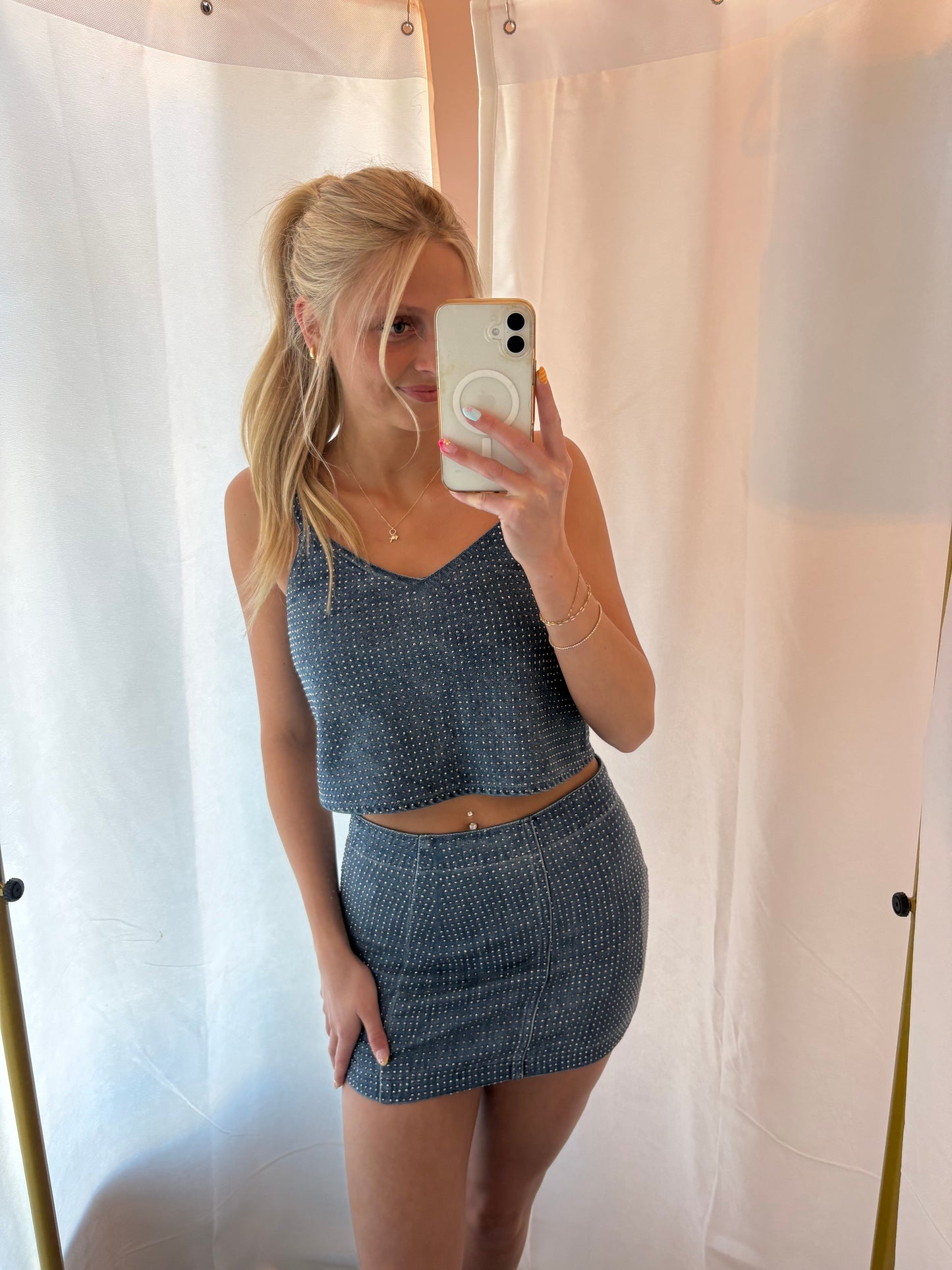 Hidden Sparkle Mini Skirt