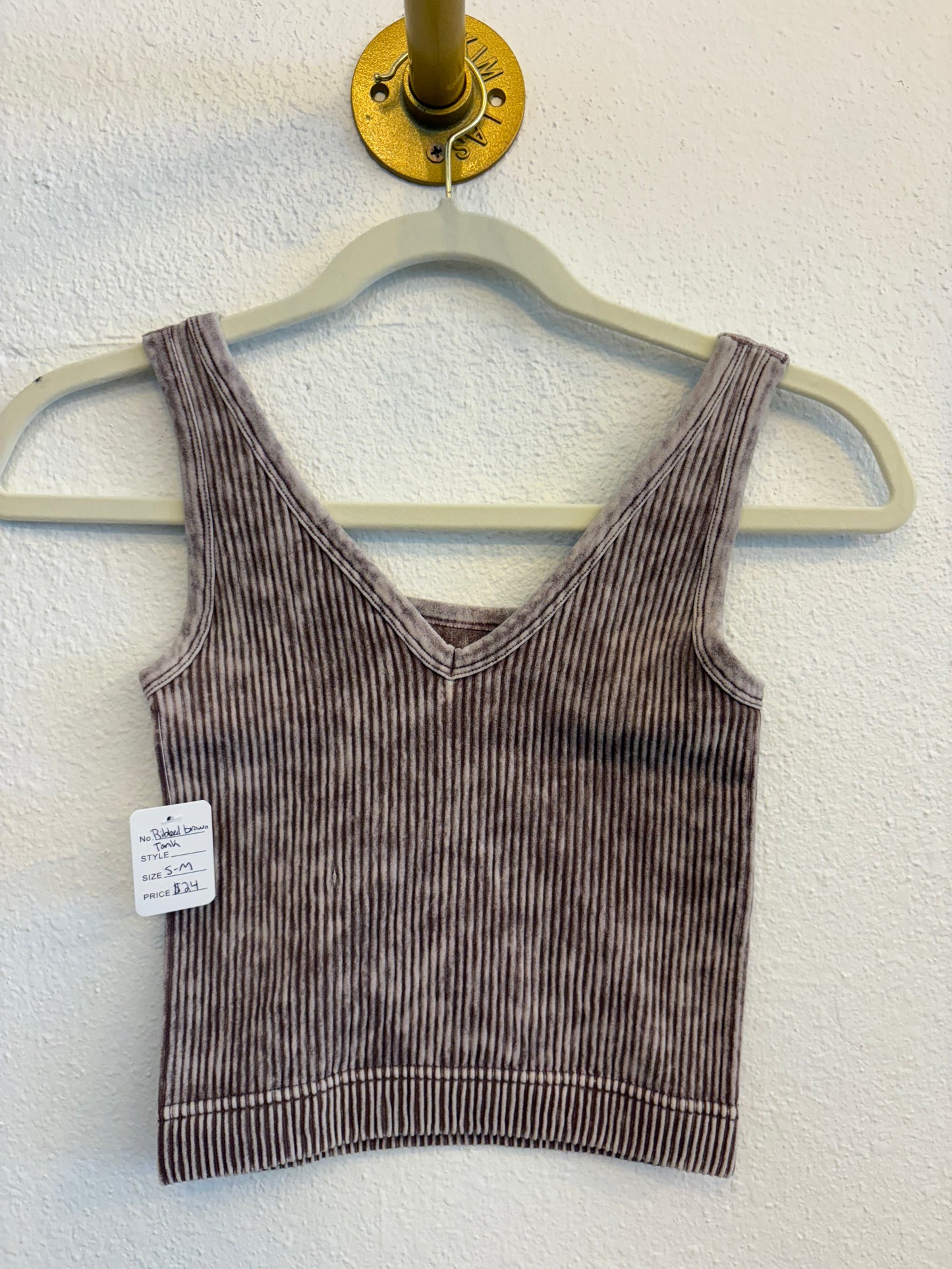 Ribbed brown tan