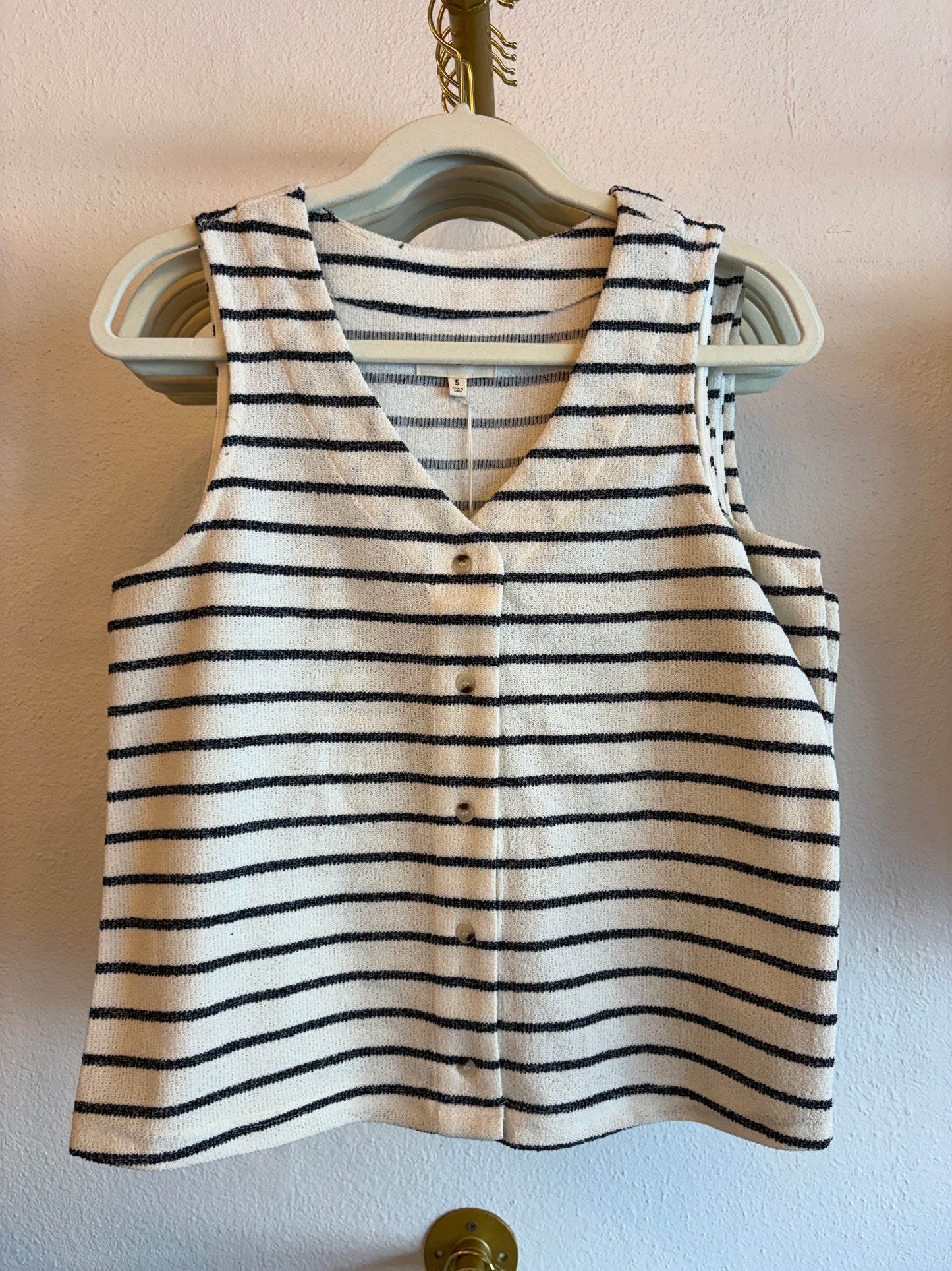 Thread and supply striped top