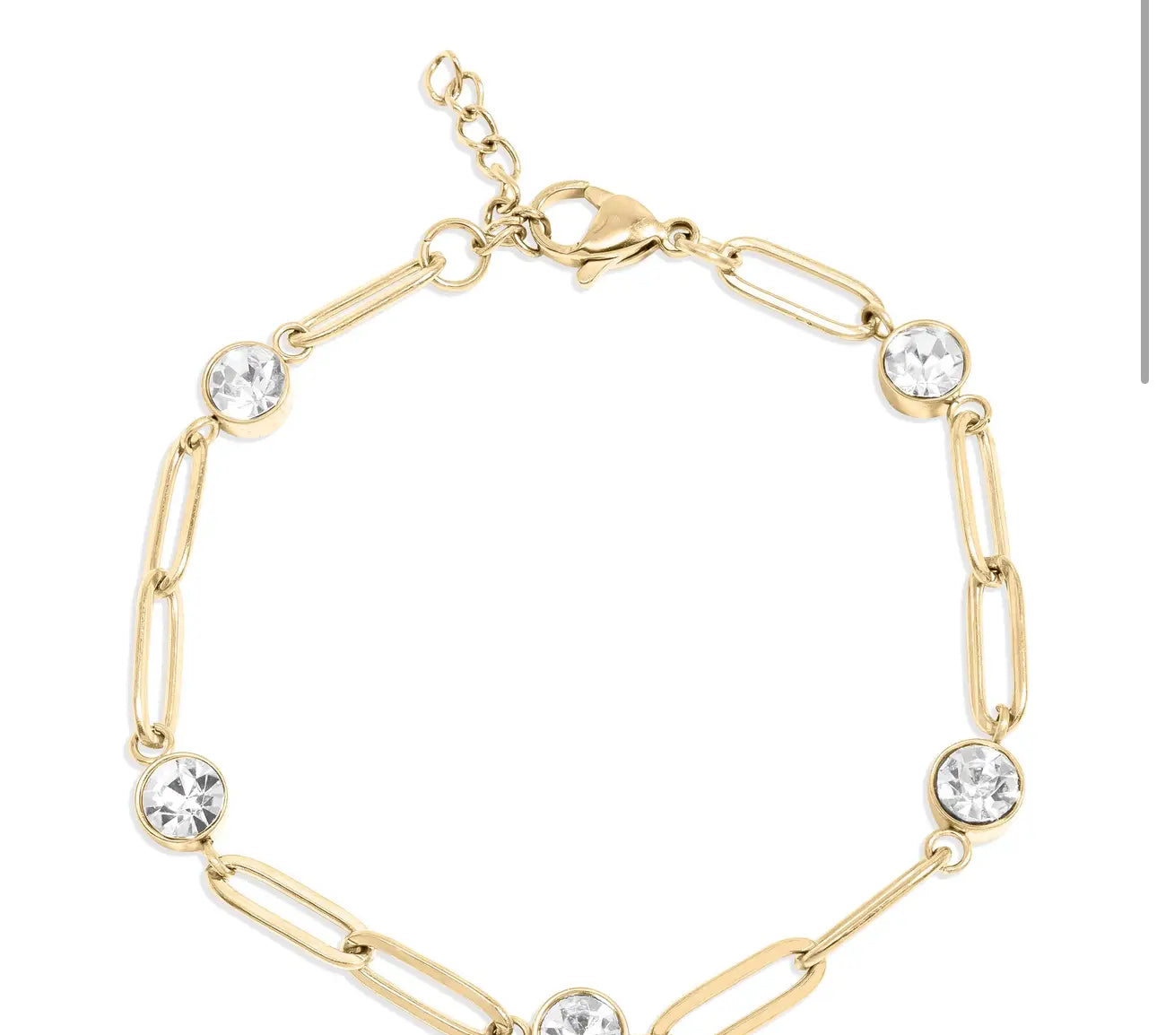 Stone clip bracelet