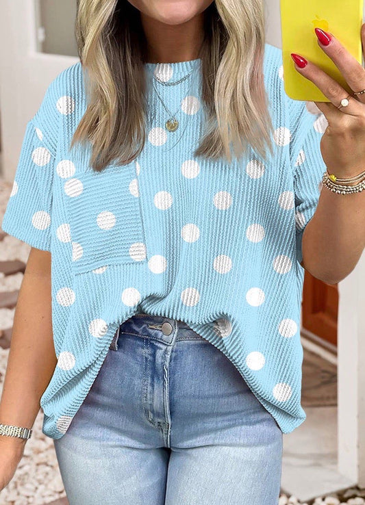 Blue Polka Dot Shirt