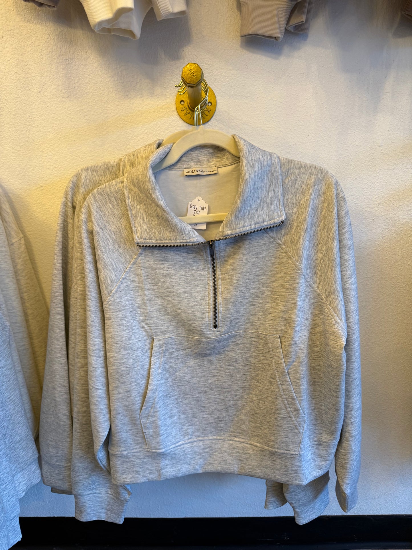 Grey Half Zip
