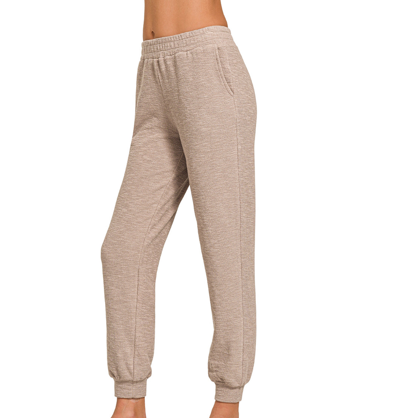 Tan cuff jogger