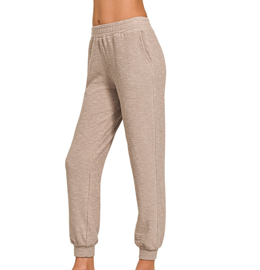 Tan cuff jogger