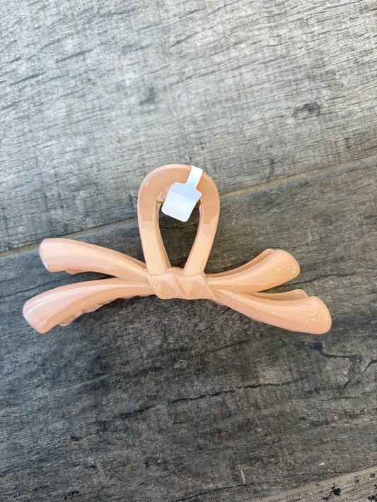 Pink Bow claw clip