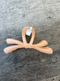 Pink Bow claw clip