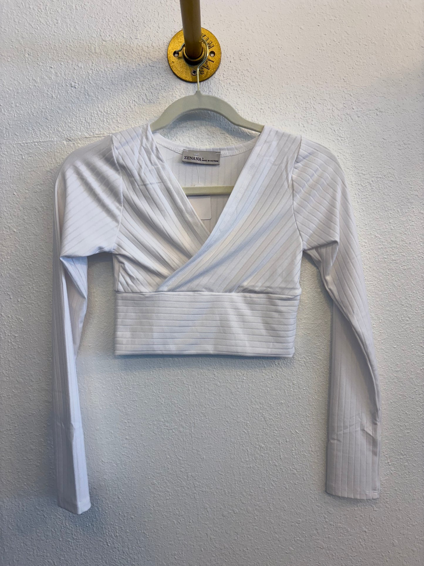 White ribbed long sleeve