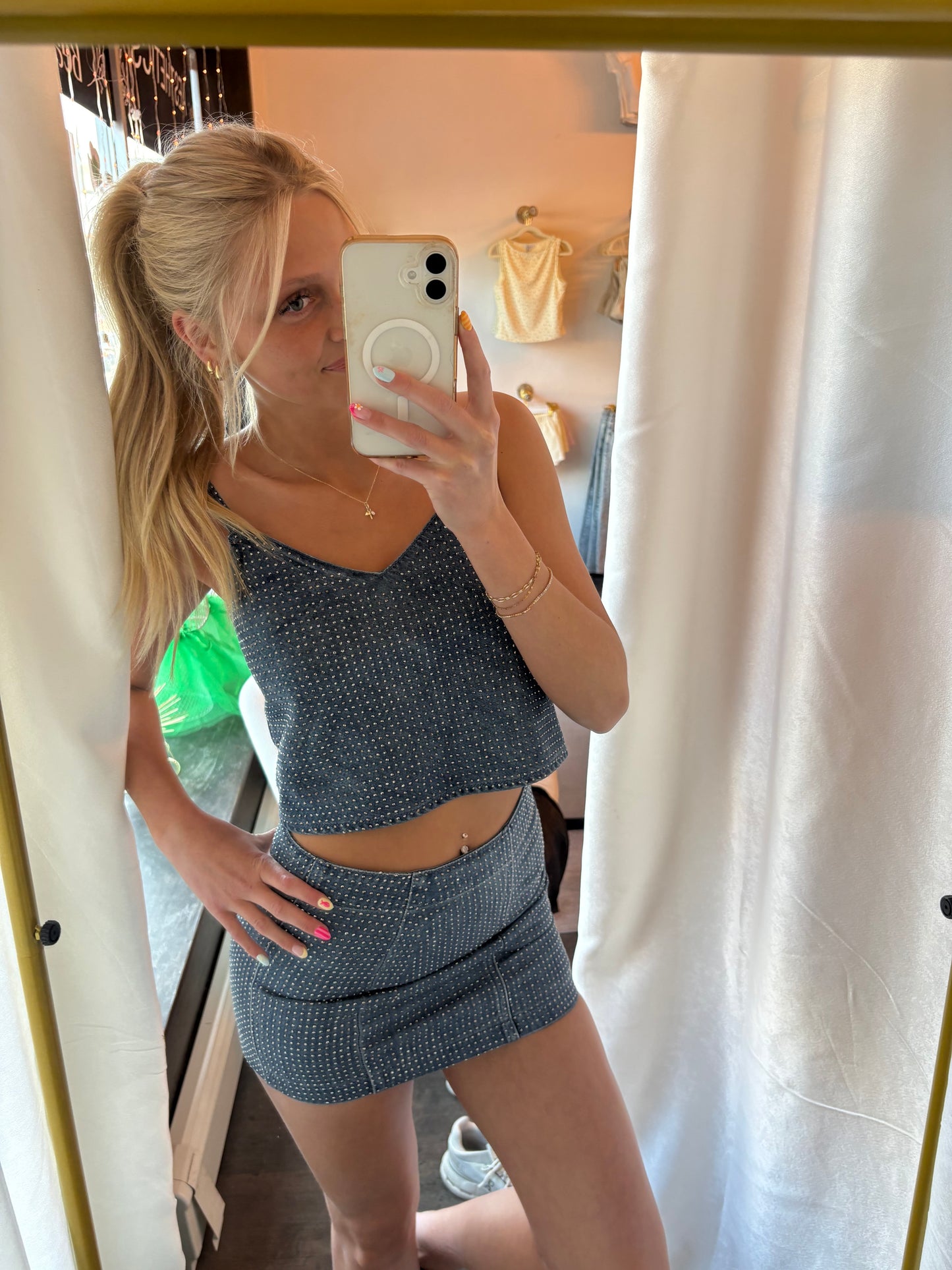 Hidden Rhinestone Top