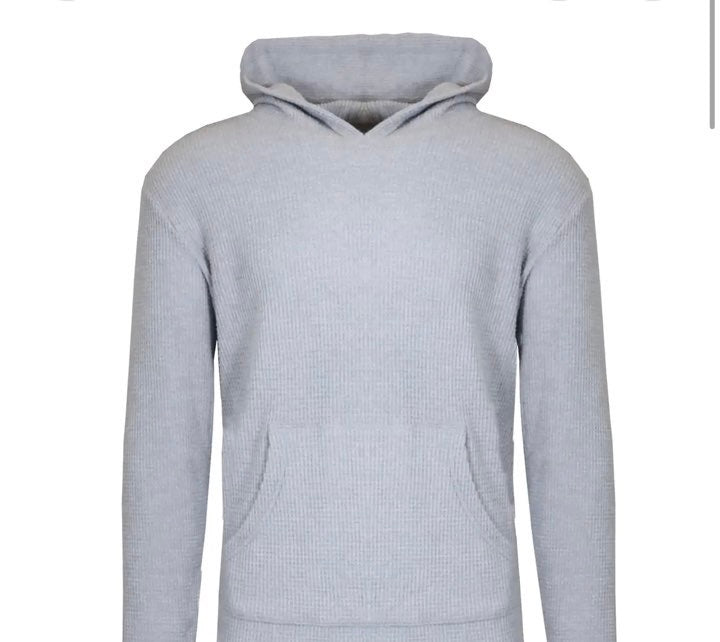 Men’s heather grey waffle hoodie