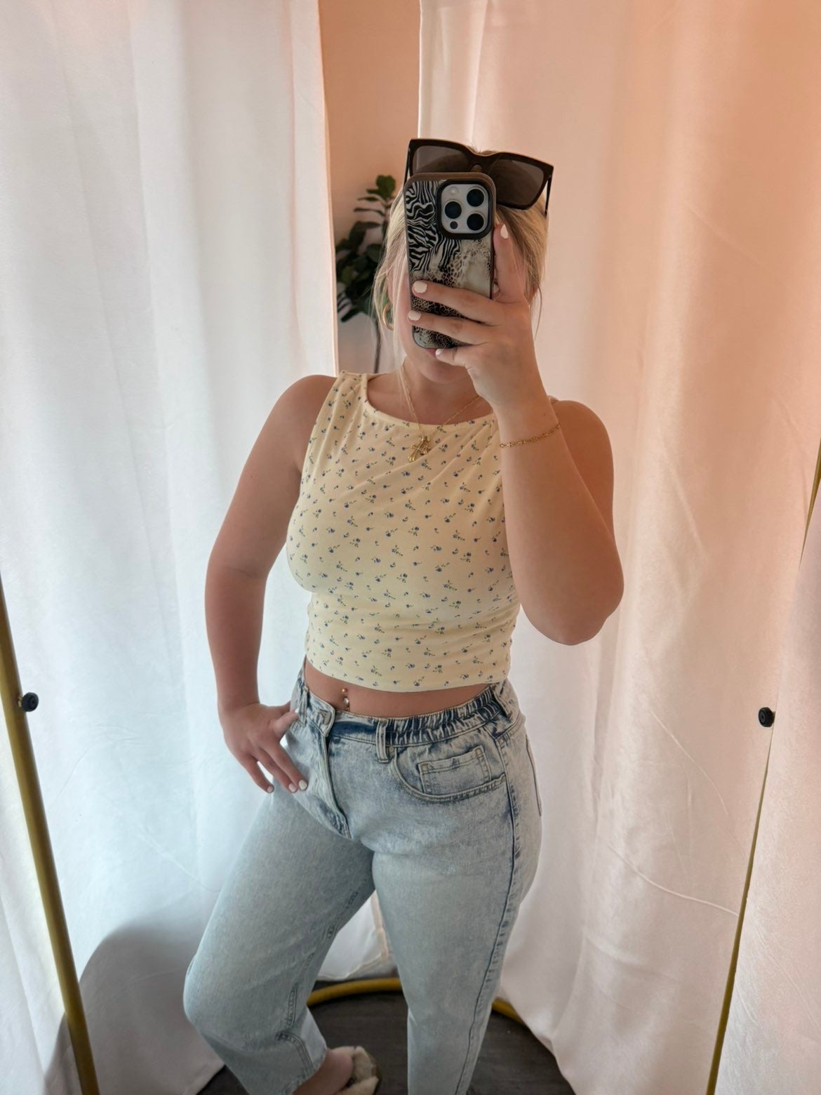 Yellow Floral Tank