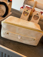 White cosmetic bag