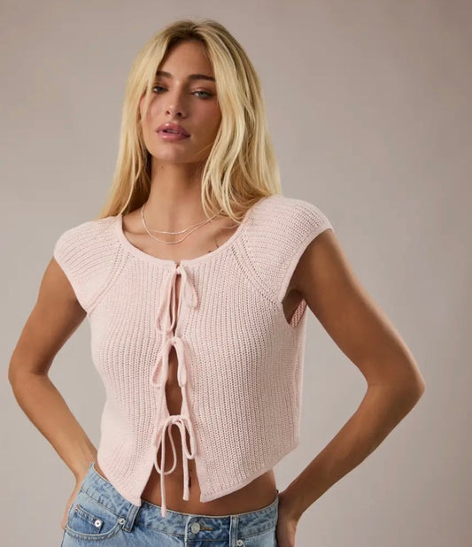 Pink bow tie t