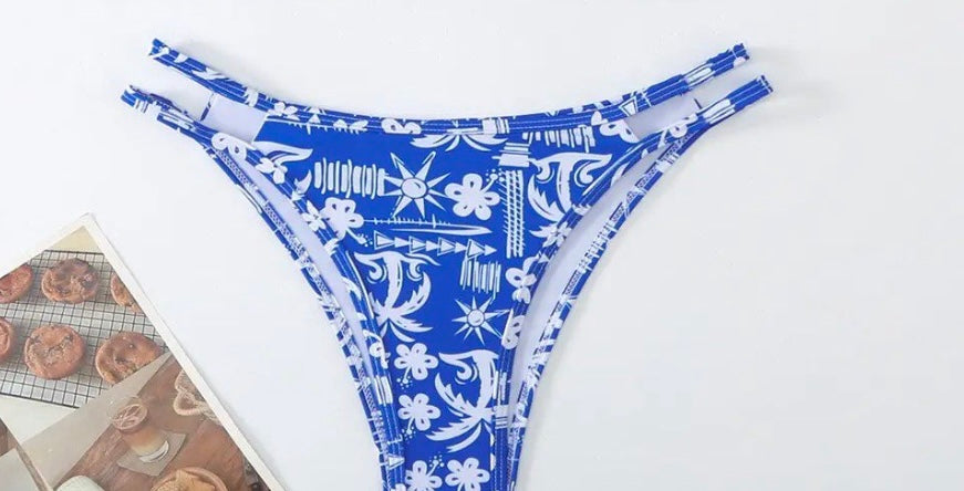 blue bikini bottoms