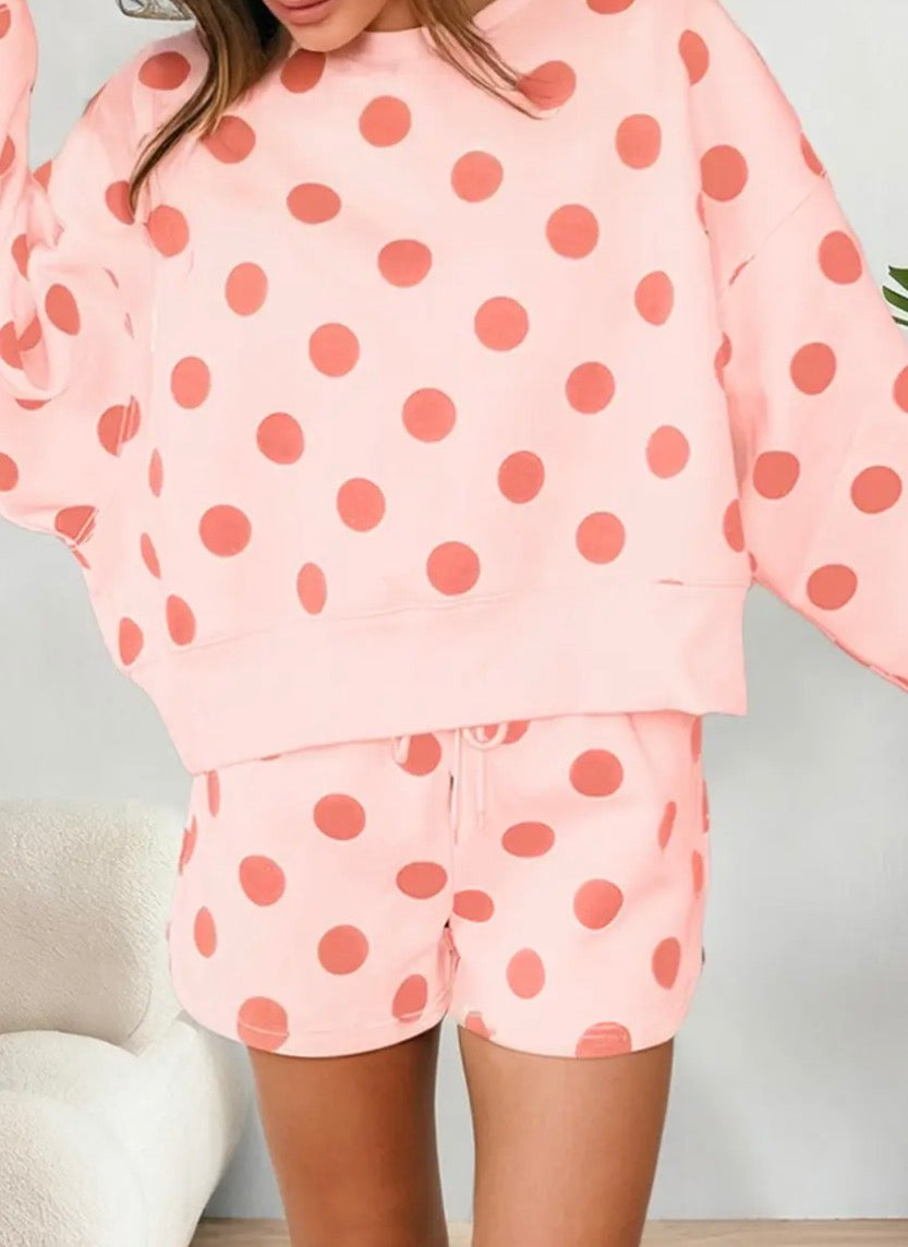 Pink polka dot short