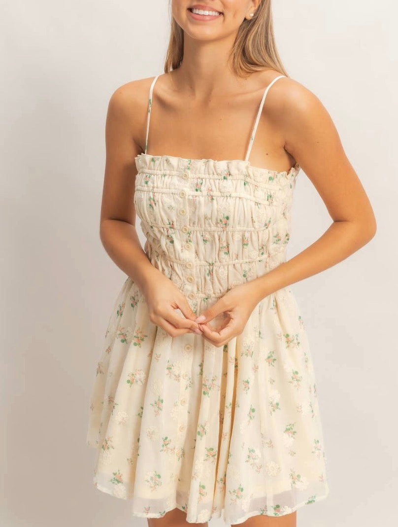 Floral button dress