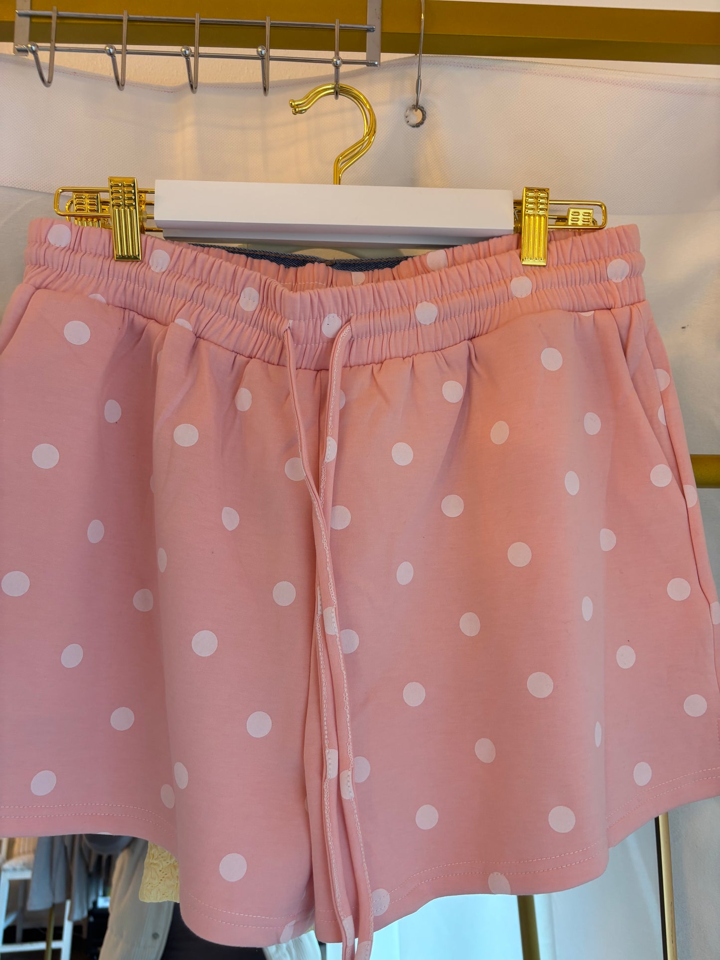 pink Polka dot shorts