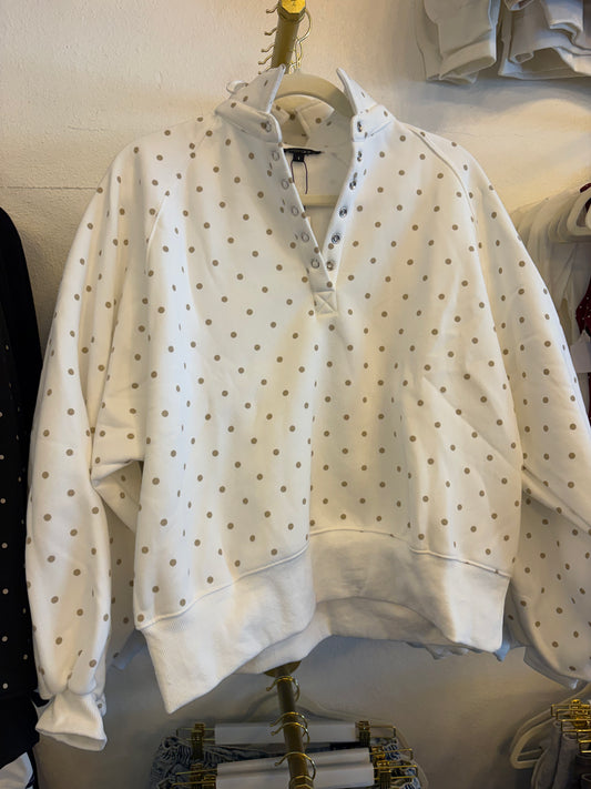 Polka dot crewneck